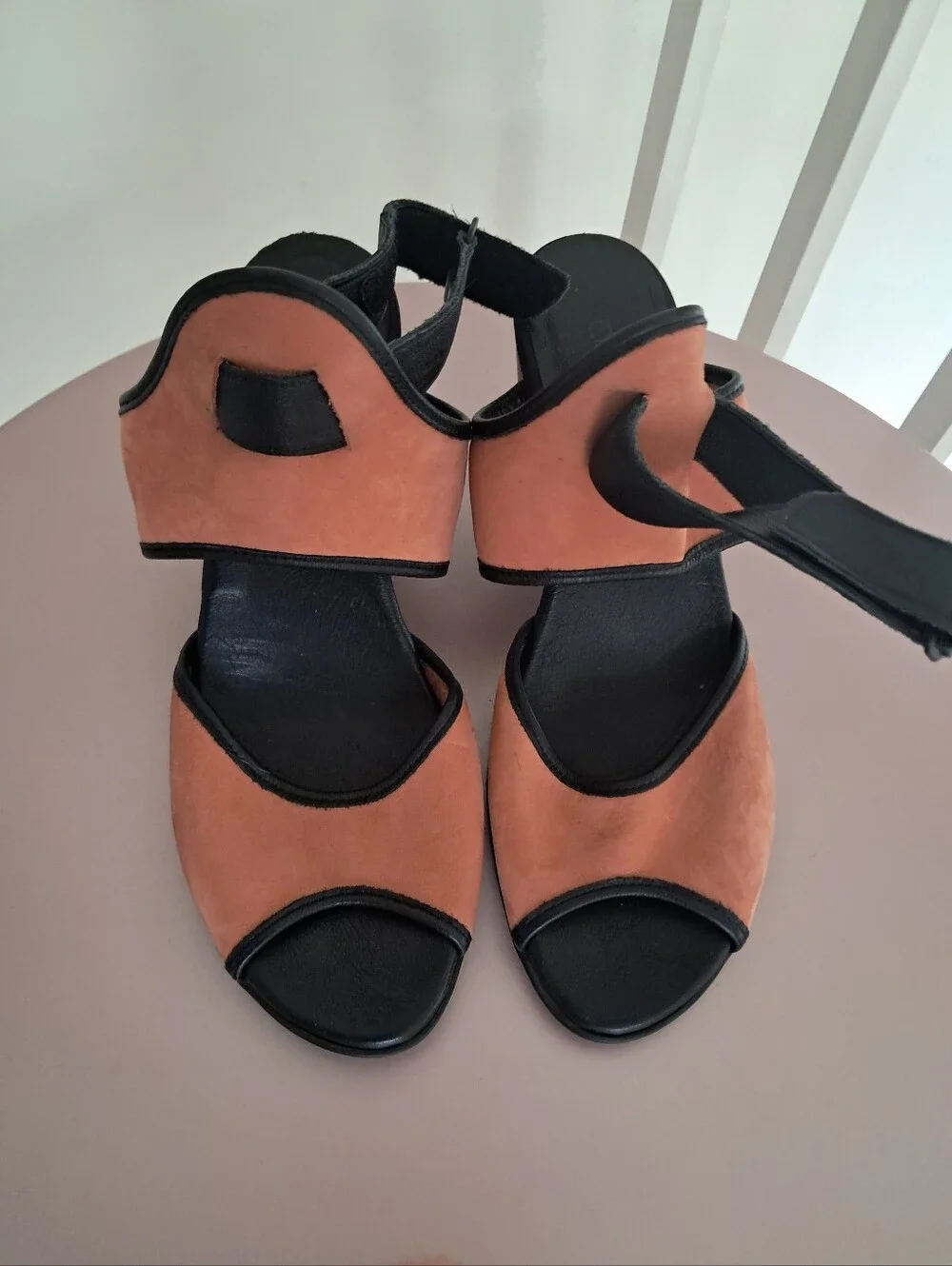 Arche Heels Women's 38 8 Coral Black Suede Leather Leigha Luxury Comfy